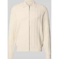 JAKE*S STUDIO MEN Strickjacke aus Viskose-Mix mit Reißverschluss in Ecru, Größe XXL JAKE*S STUDIO MEN Strickjacke aus Viskose-Mix mit Reißverschluss in Ecru, Größe XXL von JAKE*S STUDIO MEN