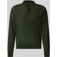 JAKE*S STUDIO MEN Strickpullover mit Polokragen in Dunkelgruen, Größe XL von JAKE*S STUDIO MEN