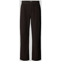 JAKE*S STUDIO MEN Sweatpants in Ripp-Optik mit elastischem Bund in Dunkelbraun, Größe XXL von JAKE*S STUDIO MEN