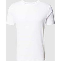 JAKE*S STUDIO MEN T-Shirt in Ripp-Optik in Weiss, Größe M von JAKE*S STUDIO MEN