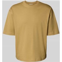 JAKE*S STUDIO MEN T-Shirt mit Rundhalsausschnitt in Camel, Größe XXXL von JAKE*S STUDIO MEN