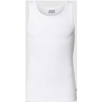 JAKE*S STUDIO MEN Tanktop mit Ripp-Optik in Weiss, Größe XXL von JAKE*S STUDIO MEN