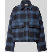 JAKE*S STUDIO WOMAN Oversized Hemdjacke mit Knopfleiste in Jeansblau, Größe 38 von JAKE*S STUDIO WOMAN
