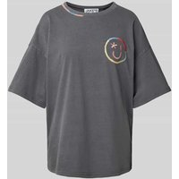 JAKE*S STUDIO WOMAN Oversized T-Shirt mit Motiv-Stitching in Black, Größe XS von JAKE*S STUDIO WOMAN