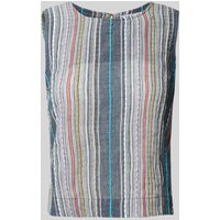 JAKE*S STUDIO WOMAN Regular Fit Blusentop mit Rundhalsausschnitt in Eisblau, Größe 36 von JAKE*S STUDIO WOMAN