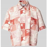 JAKE*S STUDIO WOMAN Relaxed Fit Bluse mit Strukturmuster in Koralle, Größe 42 von JAKE*S STUDIO WOMAN