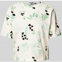 JAKE*S STUDIO WOMAN T-Shirt mit Allover-Print in Ecru, Größe L von JAKE*S STUDIO WOMAN