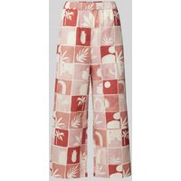 JAKE*S STUDIO WOMAN Wide Leg Stoffhose mit verkürztem Schnitt in Koralle, Größe 40 von JAKE*S STUDIO WOMAN