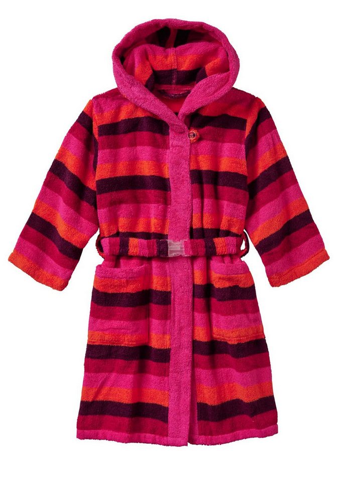 JAKO-O Kinderbademantel JAKO-O Bademantel Kinder mit Kapuze, Mädchen Jungen, fuchsia, Frottier, Mit Kapuze, elastischer Gürtel mit Klickverschluss von JAKO-O