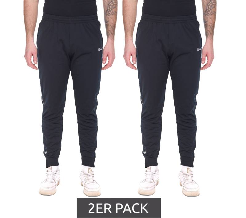 2er Sparpack JAKO Attak 2.0 Herren Jogging-Hose mit Interlock-Gewebe Fitness-Hose Sport-Hose 9272-08 Schwarz von JAKO