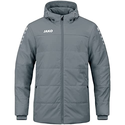 JAKO Coachjacke Team mit Kapuze, Größe:3XL, Farbe:steingrau von JAKO