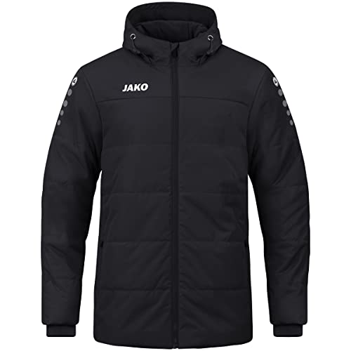 JAKO Coachjacke Team mit Kapuze, Größe:L, Farbe:schwarz von JAKO