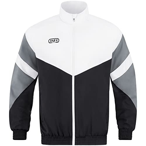 JAKO Freizeitjacke Retro, Größe:S, Farbe:schwarz/weiß/steingrau von JAKO