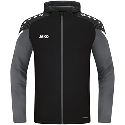 JAKO Kapuzenjacke Performance, Größe:36, Farbe:schwarz/Anthra Light von JAKO