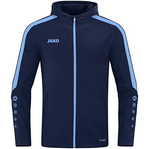 JAKO Kapuzenjacke Power, Größe:152, Farbe:marine/skyblue von JAKO