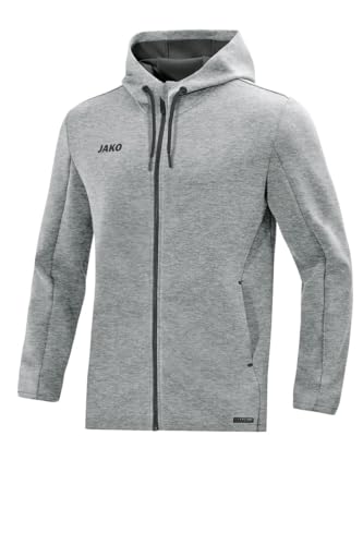 JAKO Kapuzenjacke Premium Basics, Größe:L, Farbe:grau meliert von JAKO