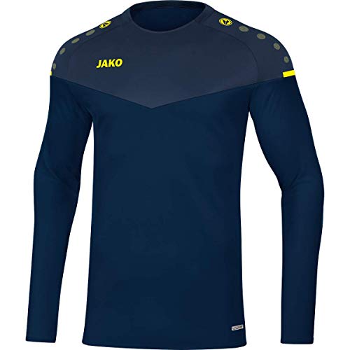 JAKO Sweatshirt Champ 2.0, Größe:M, Farbe:Marine/darkblue/Neongelb von JAKO