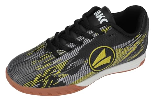JAKO Unisex J-SI Stepover Hallenturnschuh, Jet Black/neon Yellow, 44 EU von JAKO