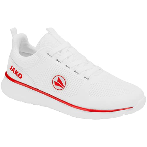 JAKO Unisex Team Mesh Sneaker, Weiß/Rot, 36 EU von JAKO