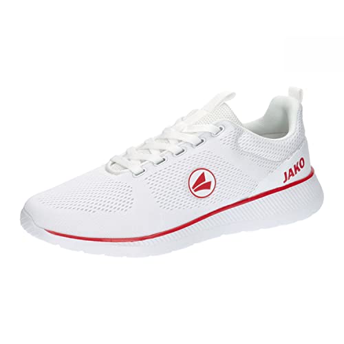 JAKO Unisex Team Mesh Sneaker, Weiß/Rot, 42 EU von JAKO