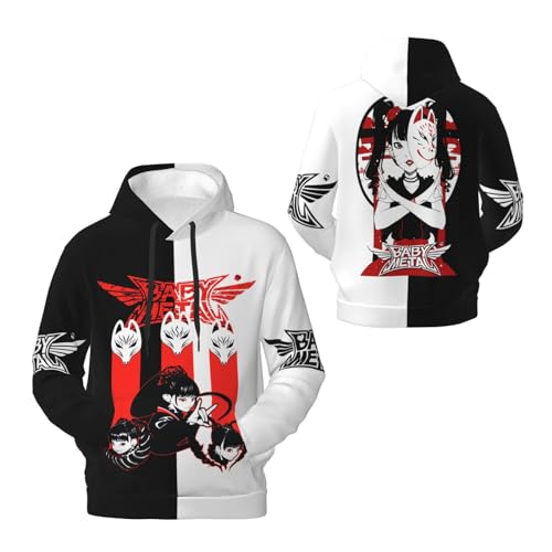 JALCH Babymetal Logo Fleece Hoodie Herren Kapuzenpullover Langarm Sweatshirts mit Taschen lässige Oberbekleidung Pullover Für Männer von JALCH