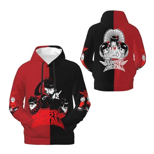 JALCH Babymetal Logo Fleece Hoodie Herren Kapuzenpullover Langarm Sweatshirts mit Taschen lässige Oberbekleidung Pullover Für Männer von JALCH