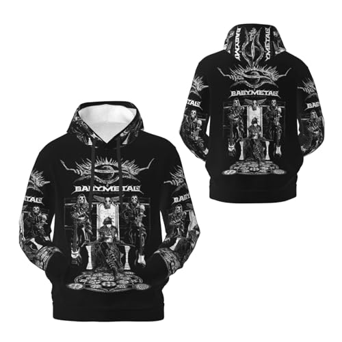 JALCH Babymetal Logo Fleece Hoodie Herren Kapuzenpullover Langarm Sweatshirts mit Taschen lässige Oberbekleidung Pullover Für Männer von JALCH