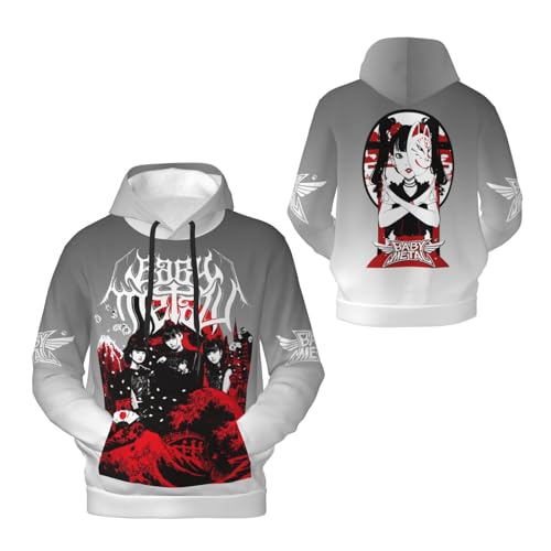 JALCH Babymetal Logo Fleece Hoodie Herren Kapuzenpullover Langarm Sweatshirts mit Taschen lässige Oberbekleidung Pullover Für Männer von JALCH