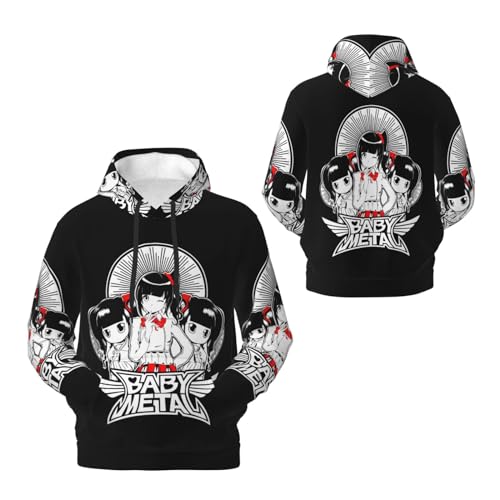 JALCH Babymetal Logo Fleece Hoodie Herren Kapuzenpullover Langarm Sweatshirts mit Taschen lässige Oberbekleidung Pullover Für Männer von JALCH