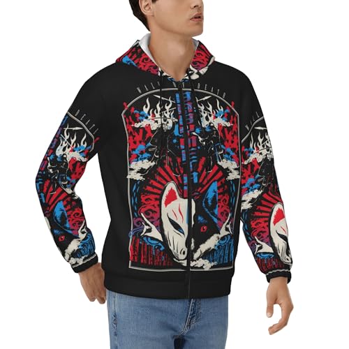 JALCH Babymetal Logo Full Zip Hoodie Herren Kapuzenpullover Langarm Sweatshirts mit Taschen lässige Oberbekleidung Pullover Für Männer von JALCH