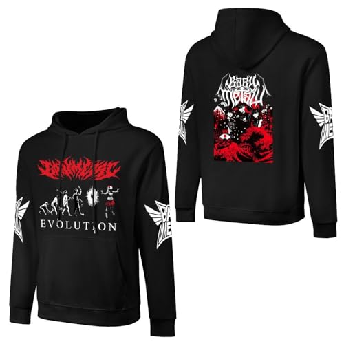 JALCH Babymetal Schwarz Baumwolle Hoodie Herren Kapuzenpullover Langarm Sweatshirts mit Taschen Oberbekleidung Pullover Für Männer von JALCH