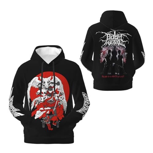 JALCH Babymetal Schwarz Hoodie Herren Kapuzenpullover Langarm Sweatshirts mit Taschen lässige Oberbekleidung Pullover Für Männer von JALCH