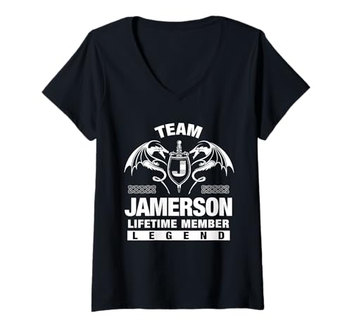 Damen Team JAMERSON – Lebenslange Mitgliedsgeschenke T-Shirt mit V-Ausschnitt Damen Team JAMERSON – Lebenslange Mitgliedsgeschenke T-Shirt mit V-Ausschnitt von JAMERSON FAMILY IDEA GIFTS