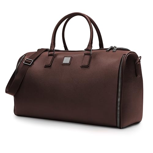 James Hawk Weekender Herren 2in1 - Kleidersack Anzug 40 L, RFID Blocker mit Reißverschluss - Anzugtasche Handgepäck - Braun von JAMES HAWK