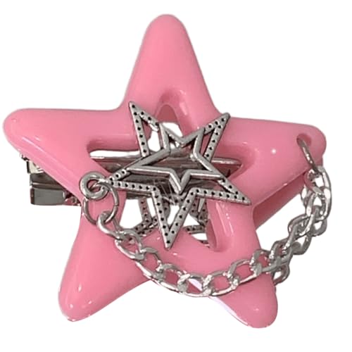 1 Paar oder 1 Stück Stern Haarspange Quasten Anhänger Haarnadeln Süß Cool Mädchen Haarschmuck Kopfbedeckung Haarschmuck von JAMNGHB