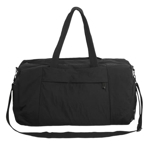 2025 Leichte Reisehandtasche, geräumige Nylon-Tragetasche, wasserabweisend, Turnbeutel mit mehreren Fächern, Griff, Mehrzweck-Sport- und Business-Handtasche, Schwarz , Mass Beauty von JAMNGHB