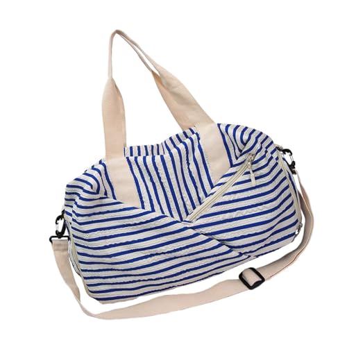 Cartoon Print Wasserabweisender Turnbeutel mit verstellbarem Riemen & mehreren Fächern für Reisen/Alltag Damen Modische Tragetasche, blau, Mass Beauty von JAMNGHB