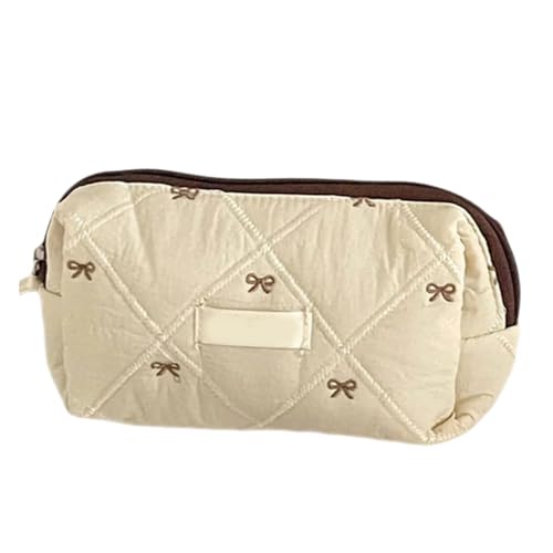 Große Kapazität, tragbare Kosmetiktasche mit Schleifen-Design, für Damen und Mädchen, Reise-Make-up, organisiert mit mehreren Fächern, tragbare Make-up-Tasche, Sternanisbeutel, Mass Beauty von JAMNGHB