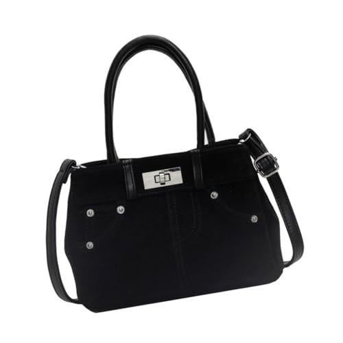 JAMNGHB Damen PU Crossbody Bag Travel Shoulder Bags with Ample Storage Space for Shopping Daily Commutes and Trips, Schwarz JAMNGHB Damen PU Crossbody Bag Travel Shoulder Bags with Ample Storage Space for Shopping Daily Commutes and Trips, Schwarz von JAMNGHB