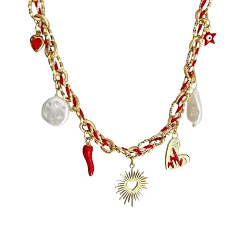 JAMNGHB Edelstahl-Halskette, verstellbare Kordelkette, Meeresmotiv-Anhänger, Unisex, Modeschmuck zum Verschenken, Edelstahl, Einheitsgröße, Wie beschrieben, Wie beschrieben von JAMNGHB