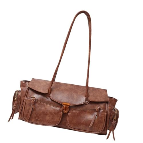 JAMNGHB Fashion Handtasche PU Leder Damen Umhängetasche mit ergonomischen Designs Große Unterarmtaschen für tägliche Pendler oder Ausflüge, dunkelbraun JAMNGHB Fashion Handtasche PU Leder Damen Umhängetasche mit ergonomischen Designs Große Unterarmtaschen für tägliche Pendler oder Ausflüge, dunkelbraun von JAMNGHB