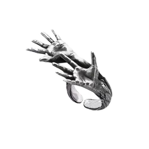 JAMNGHB Gothic-Totenkopf-Hände, Unisex, Punk-Schmuck, trendiges Legierungs-Design, alternatives Accessoire für alltägliche Outfits, Modeschmuck JAMNGHB Gothic-Totenkopf-Hände, Unisex, Punk-Schmuck, trendiges Legierungs-Design, alternatives Accessoire für alltägliche Outfits, Modeschmuck von JAMNGHB