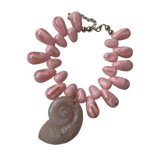 JAMNGHB Halskette mit Muschelanhänger, leicht, stilvoller Meeresanhänger, Schmuck für Freizeitkleidung und Küstenliebhaber, trendige inspirierte Halskette, Einheitsgröße, Wie beschrieben, Wie von JAMNGHB