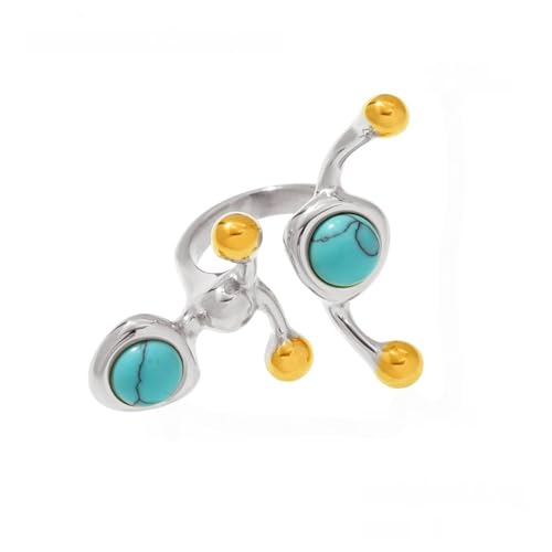 JAMNGHB Handgefertigter Naturstein-Band, C-Biegung, allergiebeständig, Edelstahl-Schmuck, 3,5 cm Länge, 14 g Gewicht, handgefertigter Naturstein, Einheitsgröße, Wie beschrieben, Wie beschrieben von JAMNGHB