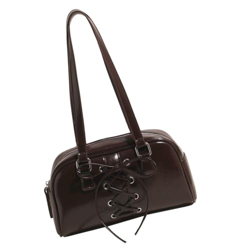 JAMNGHB Modische Ballett-Schultertasche mit geräumigem Innenraum und Schleifen, für moderne Stadtfrauen, Kaffeebraun JAMNGHB Modische Ballett-Schultertasche mit geräumigem Innenraum und Schleifen, für moderne Stadtfrauen, Kaffeebraun von JAMNGHB