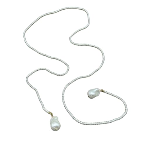 JAMNGHB Modische Halskette mit grünen Edelsteinen und Perlen, elegante Perlen-Halskette, Einheitsgröße, Wie beschrieben, Wie beschrieben von JAMNGHB