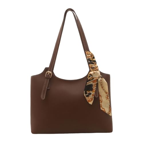 JAMNGHB Modische Unterarmtasche Schultertaschen Retro Top Griff Geldbörse mit reichlich Platz geeignet für Arbeit Schule und Freizeit, dunkelbraun von JAMNGHB