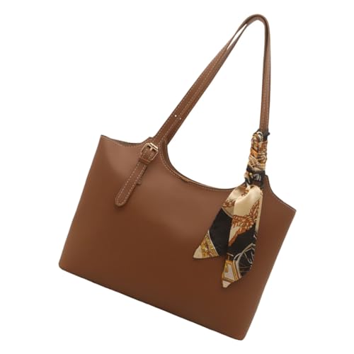 JAMNGHB Modische Unterarmtasche Schultertaschen Retro Top Griff Geldbörse mit reichlich Platz geeignet für Arbeit Schule und Freizeit, hellbraun von JAMNGHB
