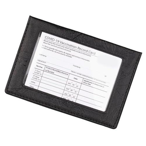 JAMNGHB Reisepasshülle mit transparentem Fenster und mehreren Kartenfächern, praktischer, wasserdichter PVC-Reise-Organizer, Reiseutensilien, Reisepasshülle, Schwarz , Mass Beauty von JAMNGHB