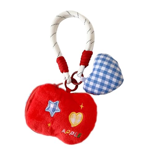 Plüsch-Schlüsselanhänger-Münztasche, Mehrzweck-Aufbewahrungstaschen mit Schlüsselanhänger-Design für Kopfhörer, Schmuck, kompakt, für den täglichen Gebrauch, Stoff, unverzichtbarer Organizer, a, Mass Plüsch-Schlüsselanhänger-Münztasche, Mehrzweck-Aufbewahrungstaschen mit Schlüsselanhänger-Design für Kopfhörer, Schmuck, kompakt, für den täglichen Gebrauch, Stoff, unverzichtbarer Organizer, a, Mass von JAMNGHB